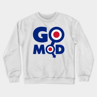 GO MOD ))(( 60s Retro British Subculture Northern Soul Fan Crewneck Sweatshirt